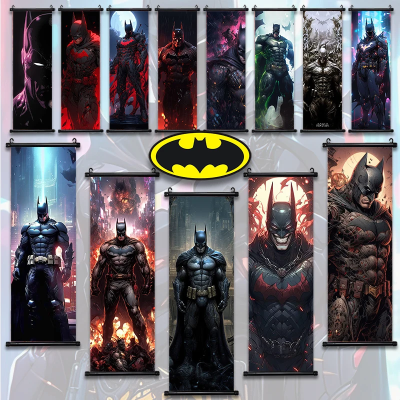 DC Batman Hanging Scroll Poster Movie Wallpaper Wall Artwork Canvas Painting Print Joker BedRoom Computer Room Decoration Art