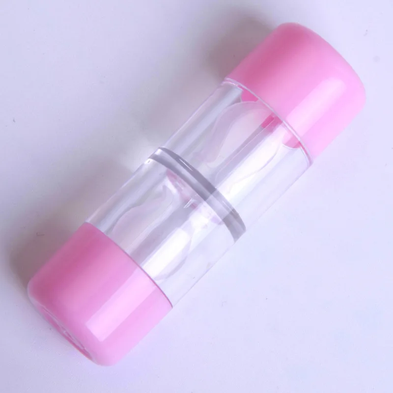 Fashion Unisex Cute Bottle Tube Contact Lens Case Holder Glasses Case Travel Glasses Lenses Box Eyes Care Kit Holder Container