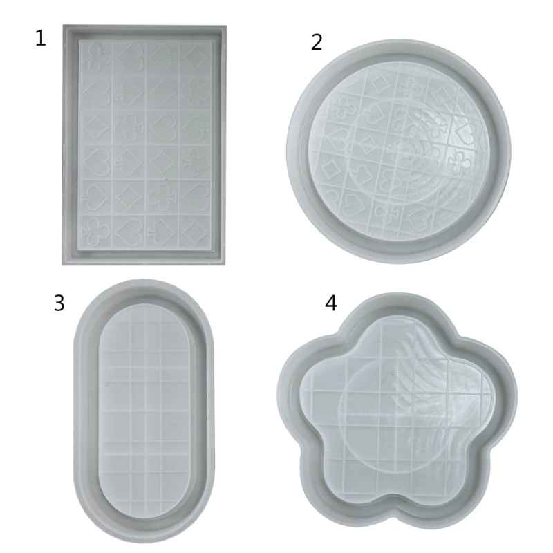 

Y1UB Tray Silicone Resin Mold Jewelry Making Molds Epoxy Resin Casting Mold for DIY Jewelry Container Storage Plate Mould