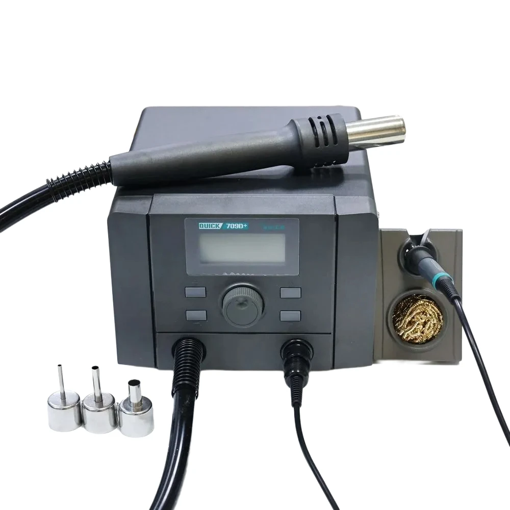 High Quality 709D+ Quick Soldering Station Original 2-in-1 Hot Air Rework Maintenance System Safety Product