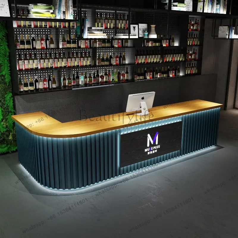 LJY Luxury Bar Reception Desks Modern Executive Restaurant Welcome Reception Desks Display Design Escritorio Commercial Furnitur