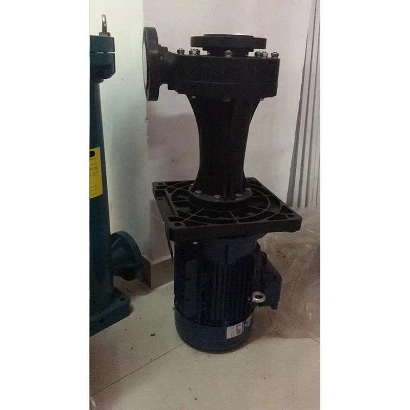 Pompa Kimia TLF 1.5kw Tahan Bahan Kimia, Pompa Sentrifugal Vertikal Sirkulasi Semprot untuk Tangki Keluar Pengolah Limbah