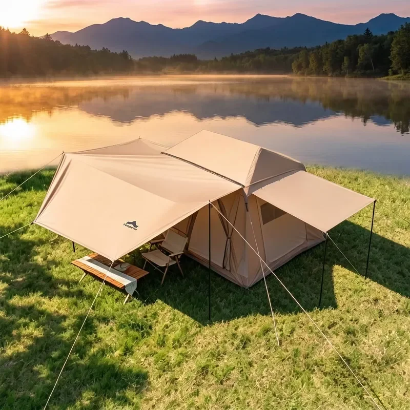 for TOURUS Luxury Camping Outdoor Inflatable Air Glamping Tent Waterproof Double Layer Oxford CE TUV Certified Factory Direct