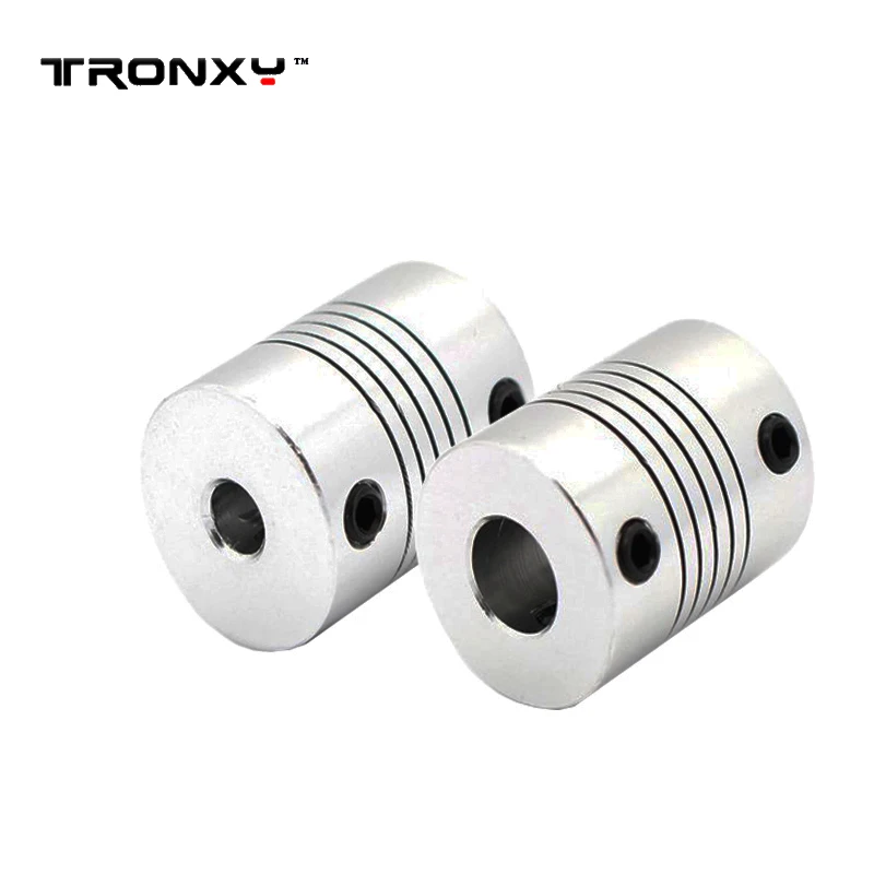 Tronxy 5 × 8 × 25ミリメートル5 × 5 × 25ミリメートルフレキシブルシャフトカプラシャフト1pc 5個3Dプリンタステッピングモータz軸部品印刷アクセサリー
