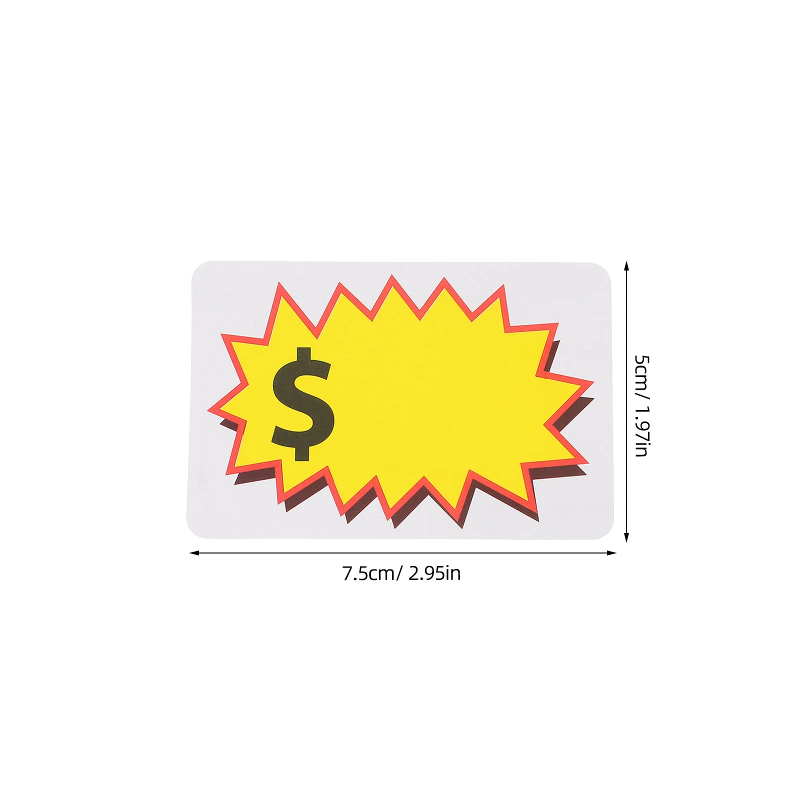 ملصقات بيع المرآب 10 أوراق ملصقات التسعير القابلة للكتابة لاصقة قابلة للإزالة لمتجر البيع بالتجزئة ساحة بيع 15 ورقة ملصقات #3