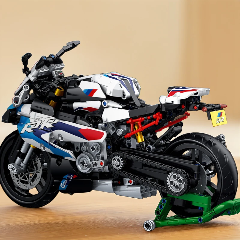 

MOC 912PCS City Technical Super Motorcycle Racing Motorbike Model Building Block Locomotive Brick Toys for Children Boys Gifts