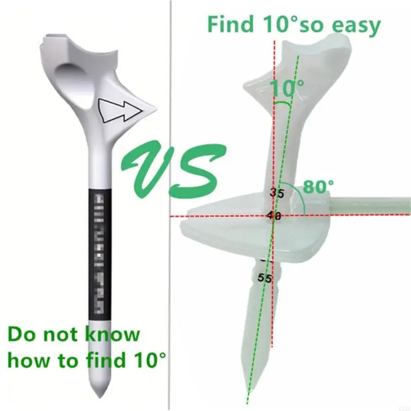 10 Degree Golf Ball Tees Height Adjustment Sturdy Golf Tees For Outdoor Golf Practice Training Accessories