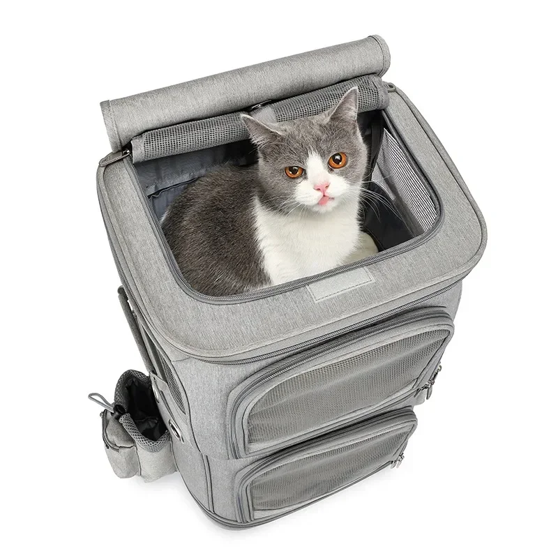 Cat bag luggage case portable double-deck large-capacity dog carrying bag breathable pet