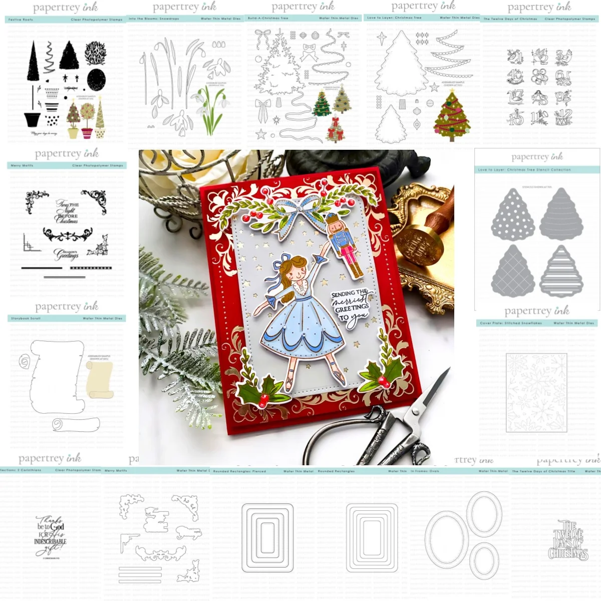 

Merry Christmas Tree Snowflakes Shape Stamp Metal Cutting Dies Stencil Hot Foil for DIY Decorating Scrapbook Paper Card Album