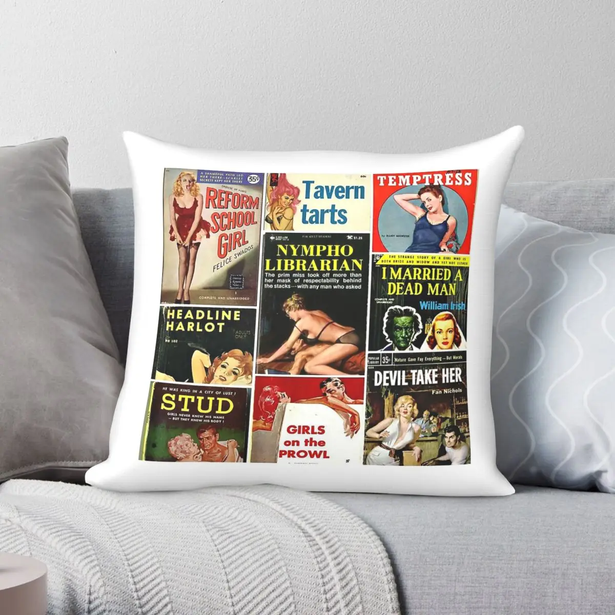Pulp Fiction Cover Collage Square Pillowcase Polyester Linen Velvet Printed Decor Throw Pillow Case Home Cushion Cover Wholesale
