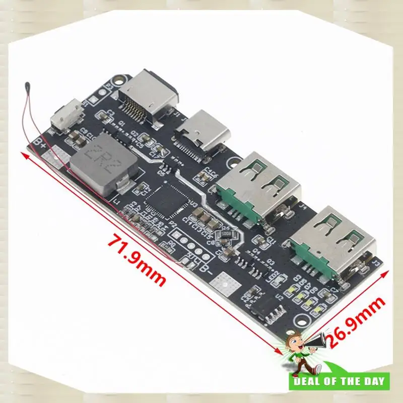 Levering 24 uur QC4.0 QC3.0 LED Dual USB 5V 4.5A 22.5W Micro/Type-C USB Mobiele Power Bank 18650 Oplaadmodule Temperatuur Pro