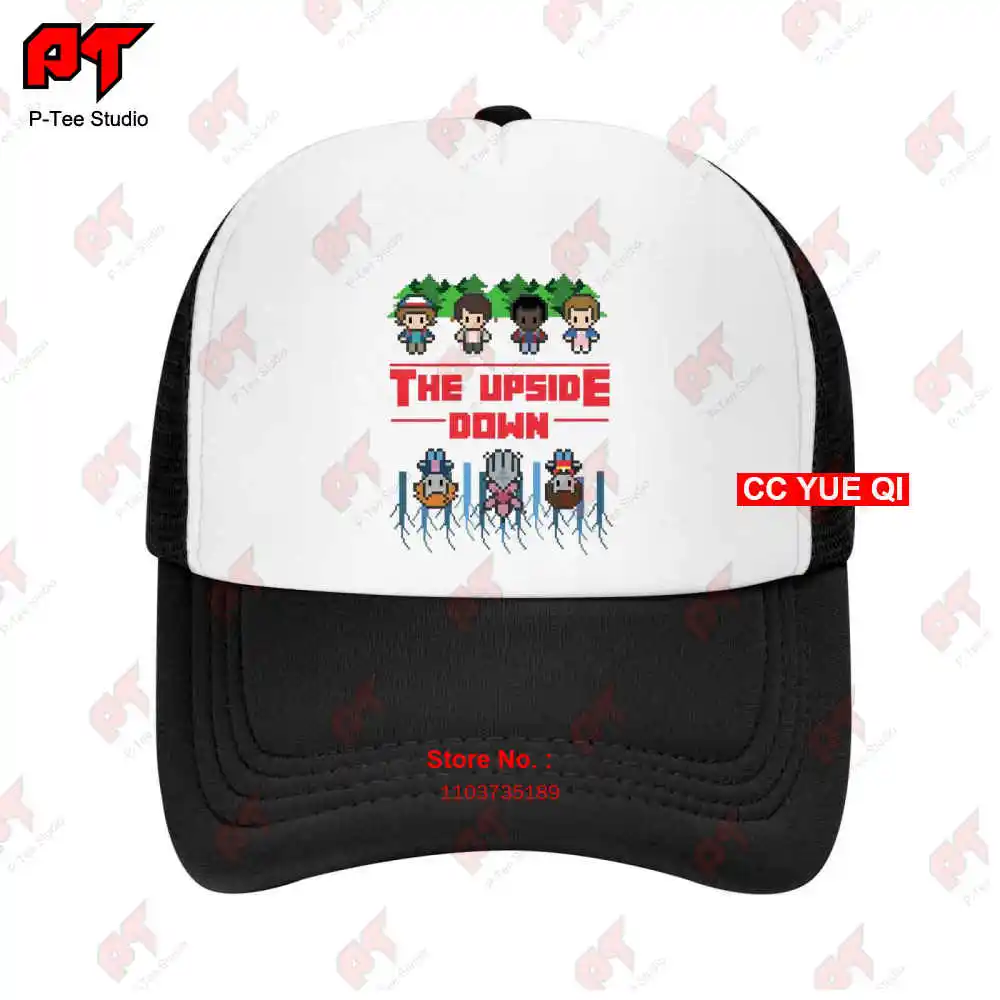 8 Bit Upside Down Netflix Tv Horror Mike Dustin Baseball Caps Truck Cap 6UWQ