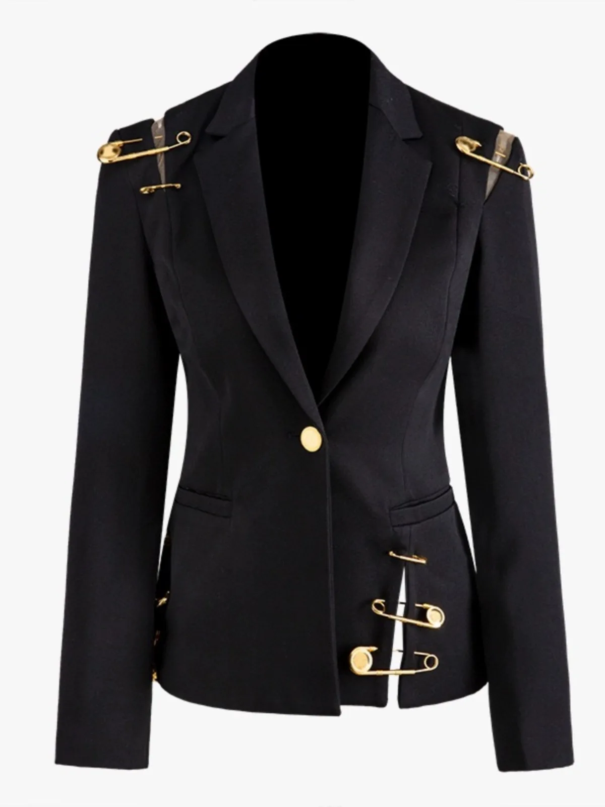 Women spring and autumn design sense of light luxury rhinestones,fashion, suit jacket, waist in slimming，party perfect