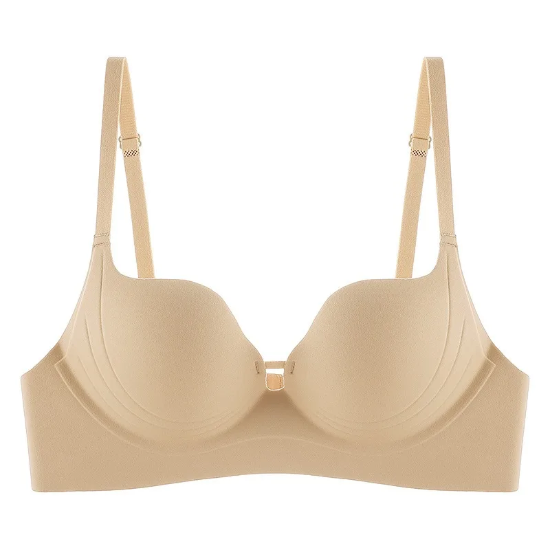 

Элегантные бюстгальтеры телесного цвета, бесшовный тональный бюстгальтер без косточек для женщин, пуш-ап, маленькая грудь, невидимый, удобный, подтягивающий, антипровисающий, MOYISU, сексуальный