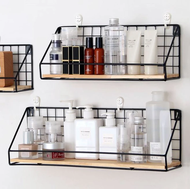 Wall Shelf Organizer Holder Kitchen Supplies Hanging Storage Cabinet Organizer for Home/ Bathroom/ Household Items