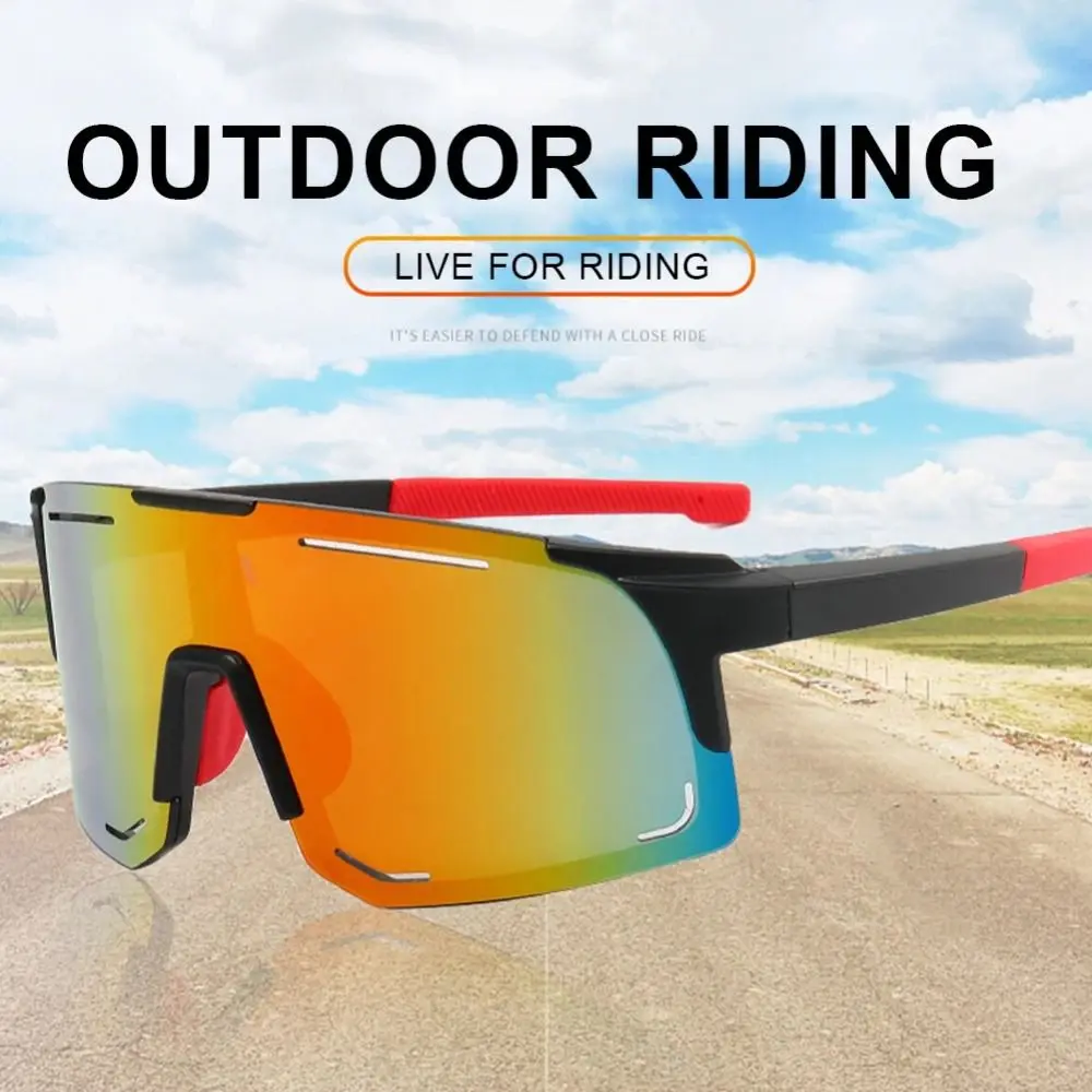 Gafas de sol de ciclismo UV400, lentes HD, medio marco, resistente a los rayos UV, gafas de ciclismo cómodas de moda para deportes al aire libre, gafas para montar