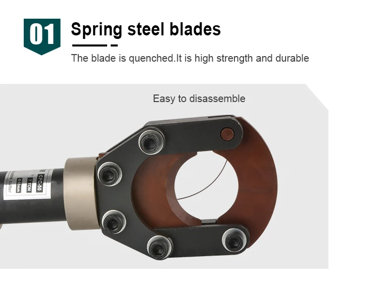 CPC-50H 7톤 전문가용 유압 공구 구리 및 알루미늄 외장 케이블 커터 및 절단기 사용자용