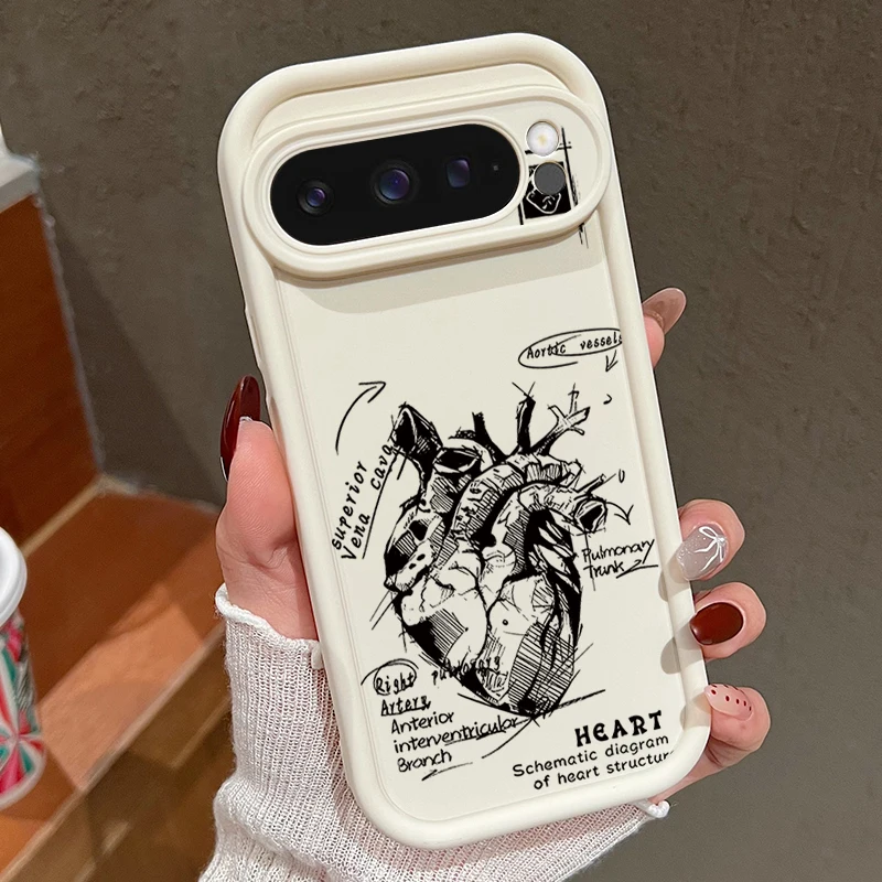 Kreative Flugzeug-Muster-weiche Hülle für Google Pixel 10 9 8 7 Pro 9A 8A 7A Pixel 9 10 Pro XL stoßfeste einfarbige Telefonabdeckung