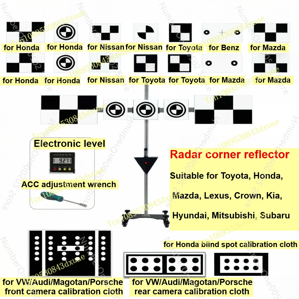 Complete ADAS Calibration Kit ACC mmWave Radar Japanese Cars, Front Rear Camera for Toyota Honda VW Benz, for Honda Blind Spot