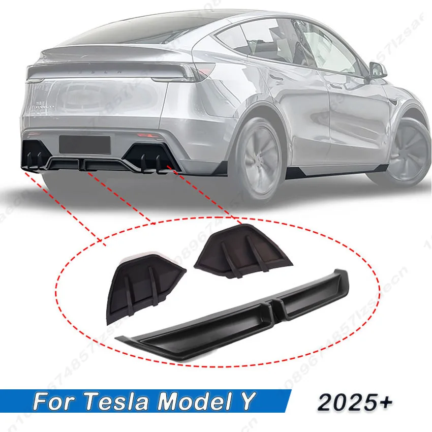 

For Tesla New Model Y 2025 Rear Bumper Lip Diffuser Spoiler Scratch Anticollision Protector Aprons Wrap Angle Tuning Body Kits