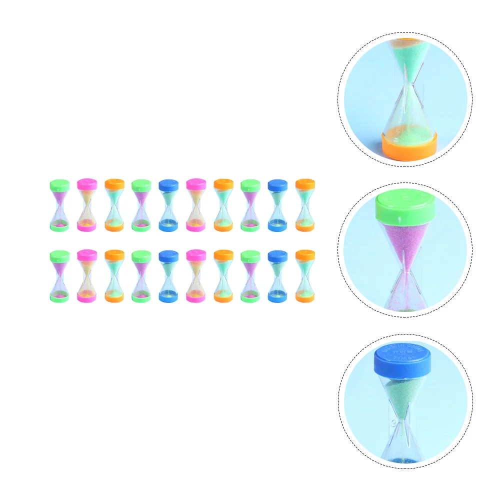 20 Pcs Mini Hourglass Sand Clock Multiple Kits Marker Baby Toys Creative Desktop Ornament Home Adornment Decor Puzzle Student