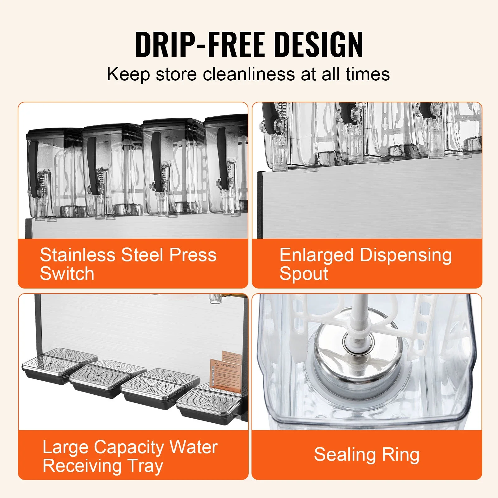 Factory Direct Commercial Beverage Dispenser 10L/12L Juice Dispenser per Can Stainless Steel I