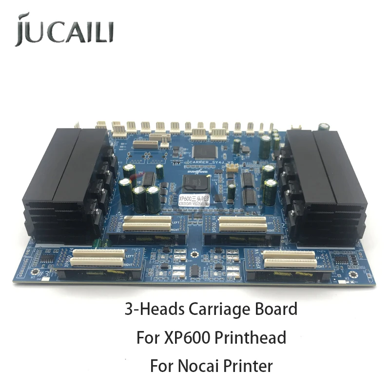 JUCAILI 3-Head Carriage Board for XP600 Printheads For Nocai Inkjet Printer Triple Head Control Board for Nocai XP600 System
