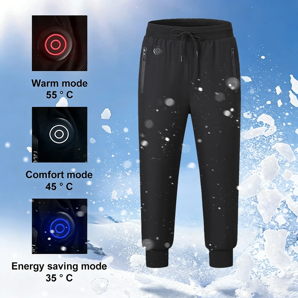 

Зимние брюки унисекс с электрическим подогревом, 10 зон нагрева, теплые брюки для занятий спортом на открытом воздухе, езды на мотоцикле