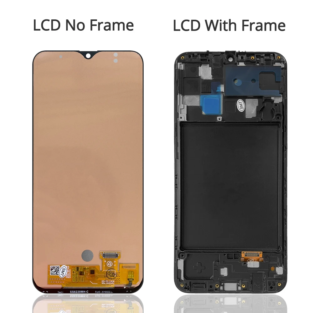 LCD For Samsung Galaxy A20 A205 SM-A205F A205GN A205U Display Touch Screen Digitizer Assembly Replacement Parts With Frame