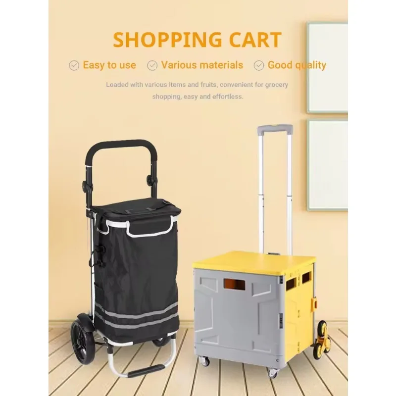 

Compact travel trolley with luggage wheels and extendable handles