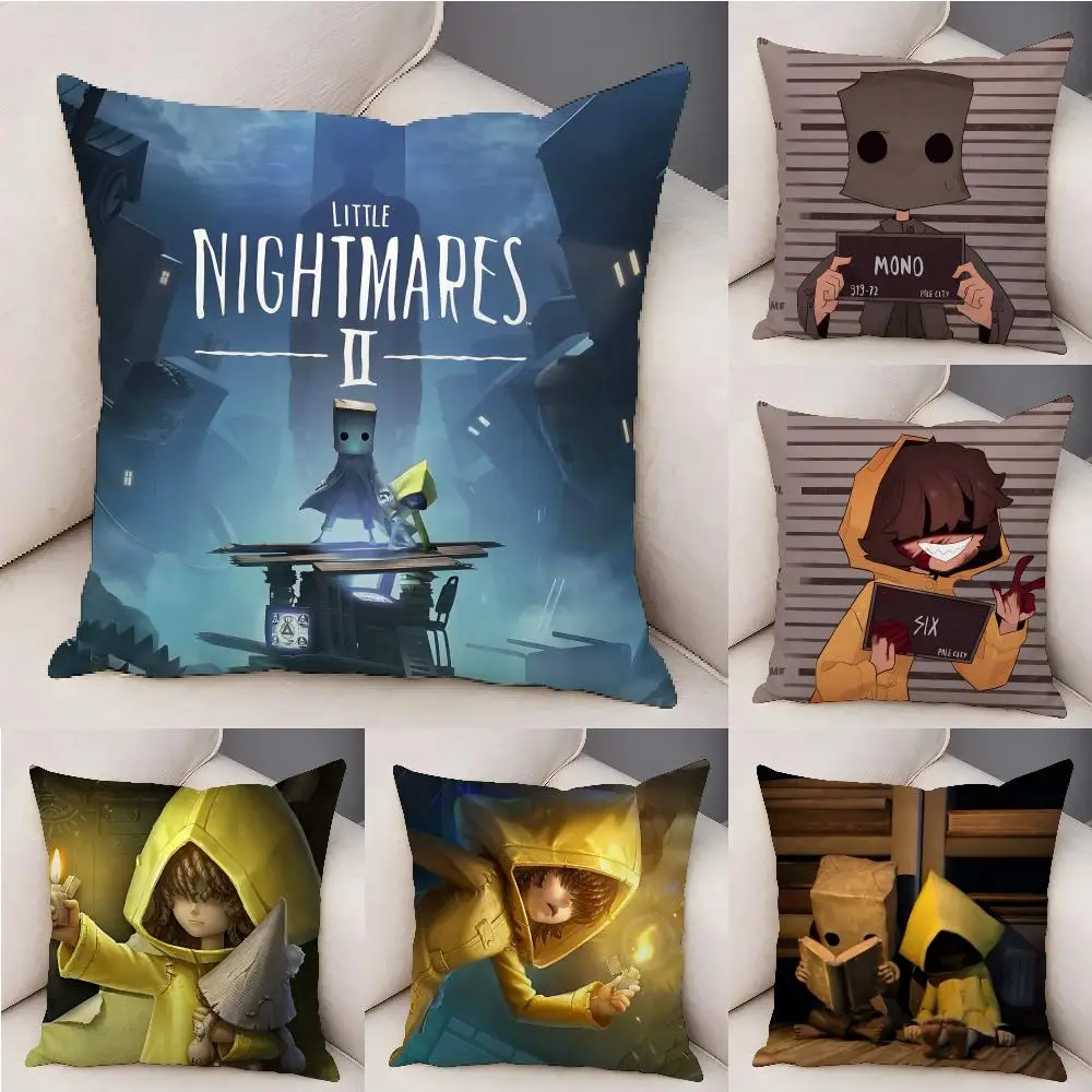 Game L-Little N-Nightmares Cushion Cover Plush Decorative Pillow Case With Hidden Zipper Fashion Room Decor For Home