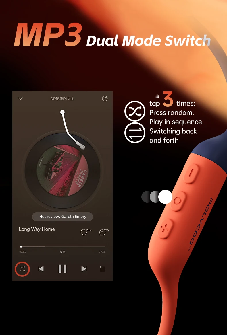 POLVCDG Knochenleitungs-Bluetooth-Kopfhörer 32GB Speicher IPX8 Schwimm-Kopfhörer Bluetooth 5.4 Silikonmaterial 2024 Neu X16 – Detail 13