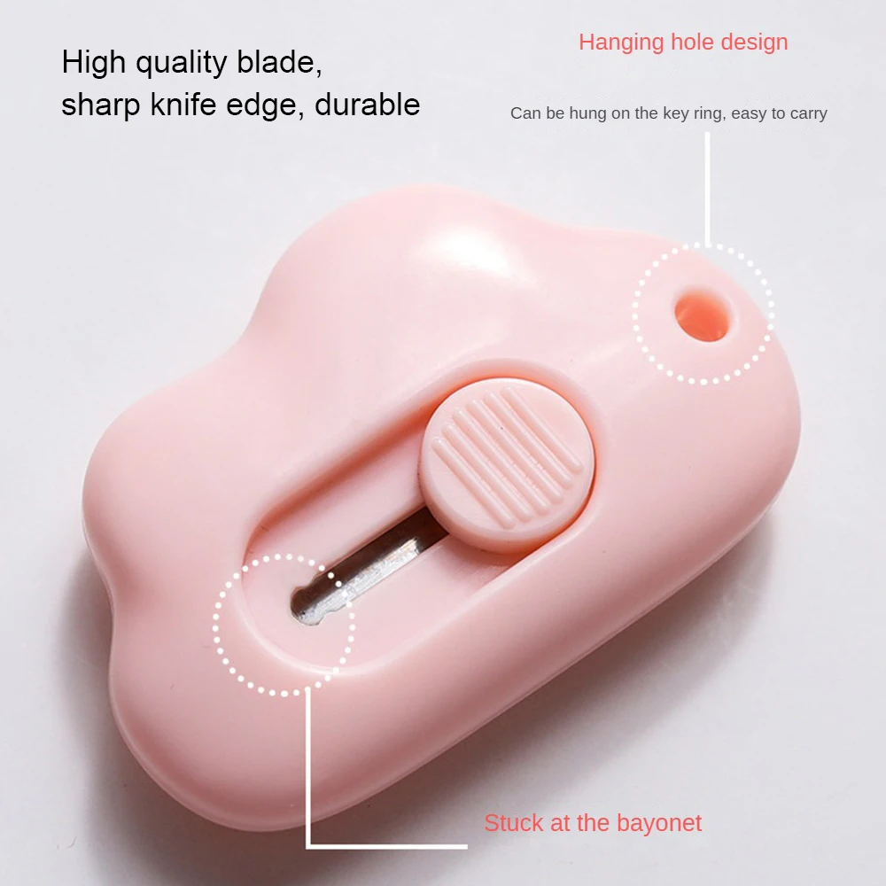 Cute Rabbit Cloud Color Mini Portable Utility Knife Paper Cutter Cutting Paper Razor Blade Office Stationery Cutting Supplies