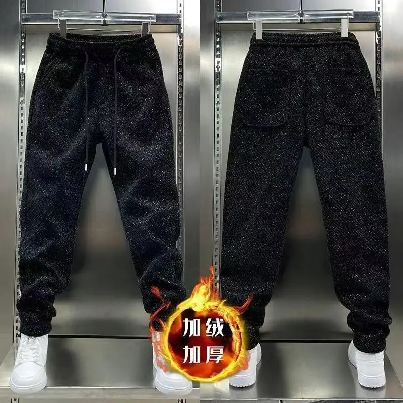 2025 New Winter Fashion Brand Korean Style Thickened Straight Casual Pants