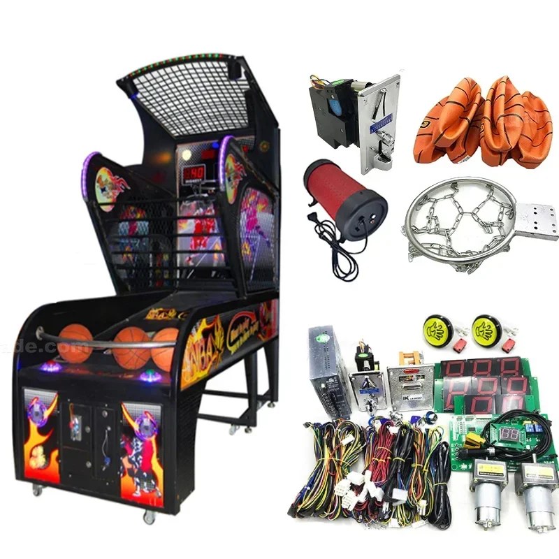 Basketball Arcade Game Machine Kit, Coin Operated, Pcb DIY Bundles Parts, Basket Ball Machines