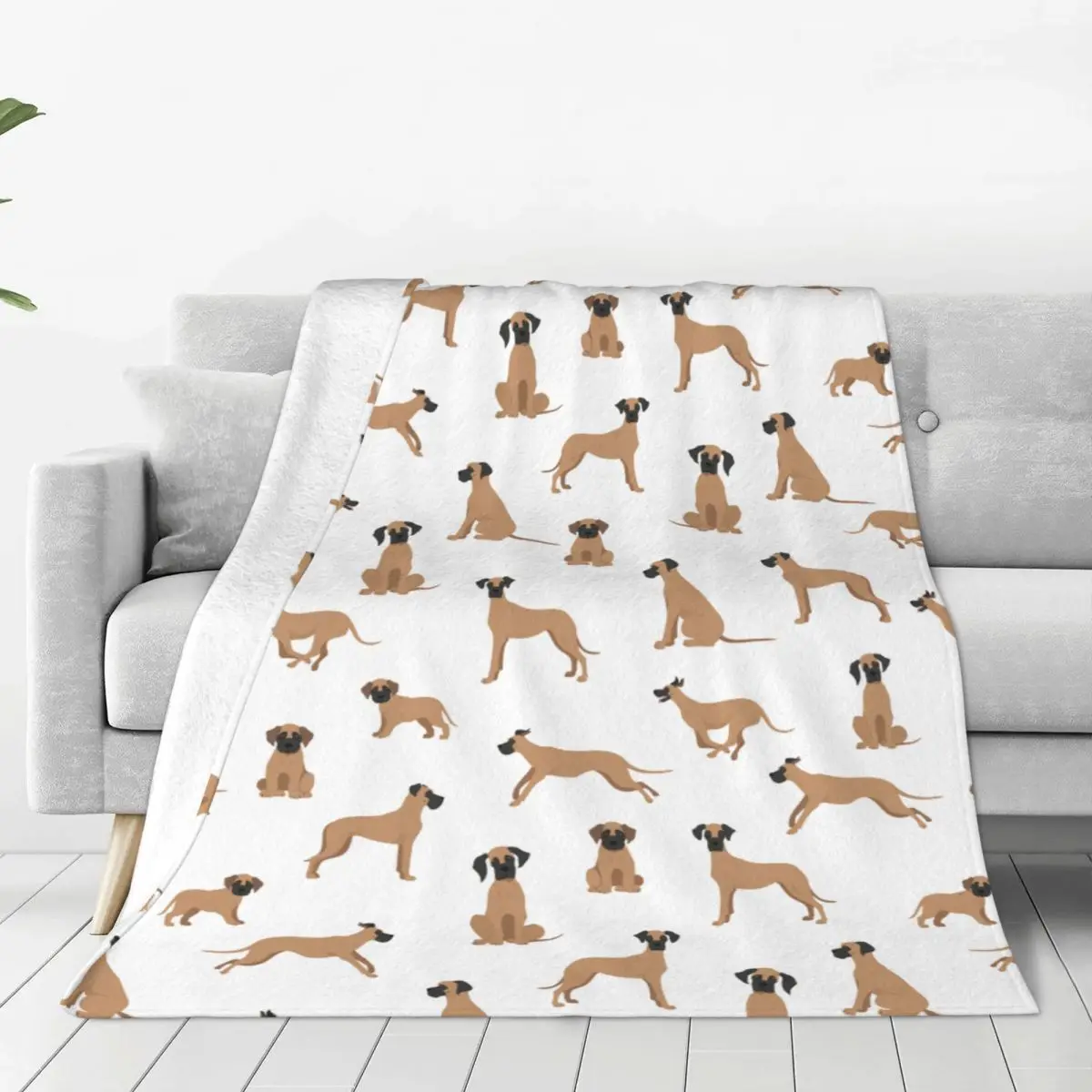 Great Dane Dog Blanket Coral Fleece Plush Print Cozy Lightweight Throw Blankets for Bed Car Bedspreads