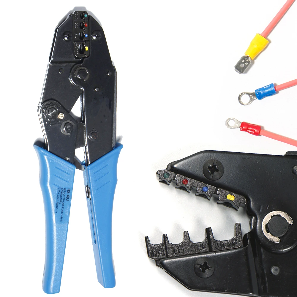 

Ferrule Ratchet Crimper Plier Crimping Tool Cable Wire Electrical Terminals Kit