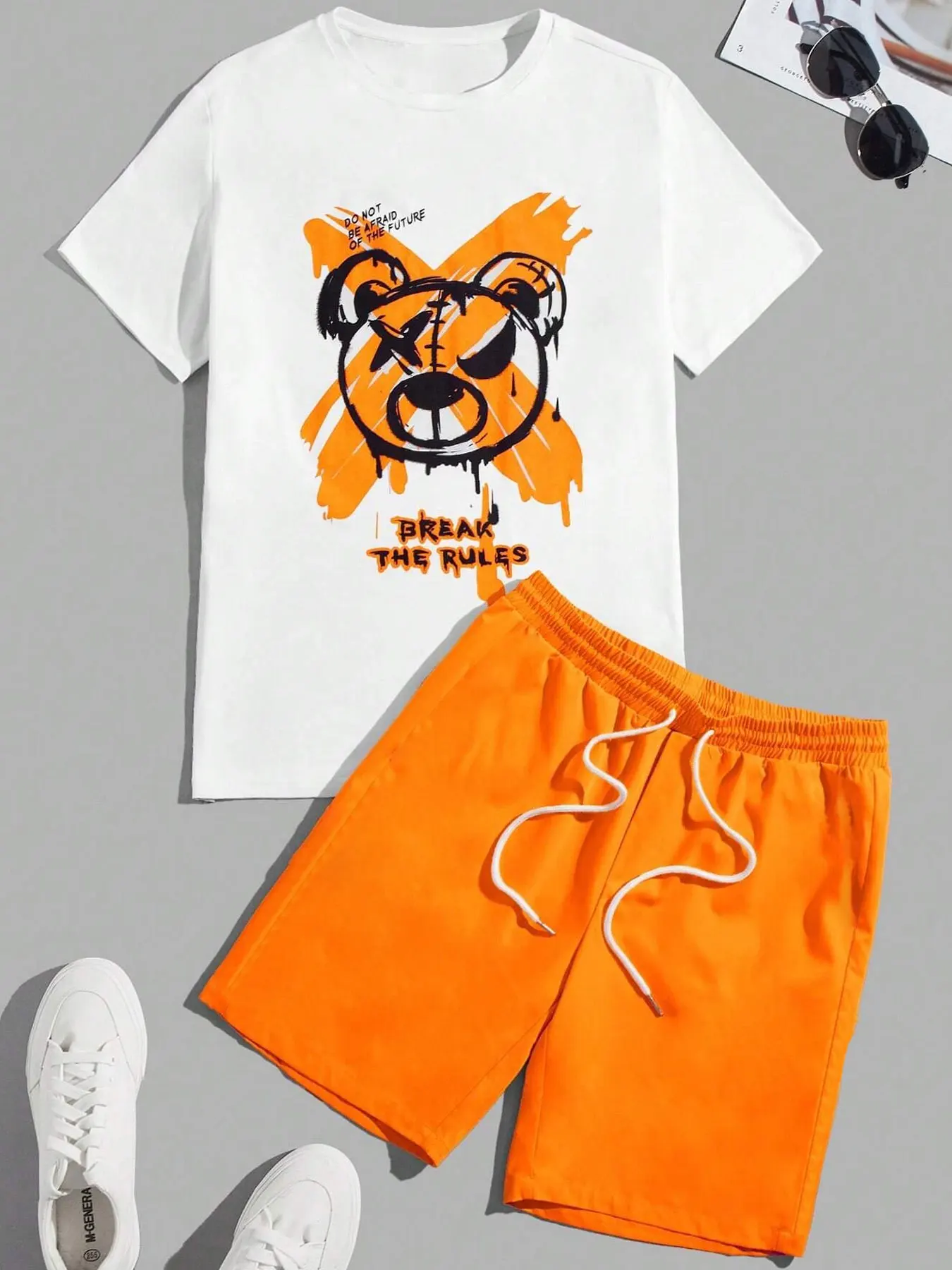 

Don't be afraid of the future breaking the rules T-shirt breathable cotton short sleeve cool street casual round neck T-shirt sh