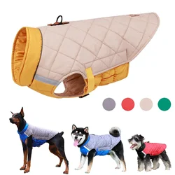 Jaqueta grande para cães, roupas impermeáveis para animais de estimação, para cães médios, inverno, quente, casaco grande, buldogue francês, traje labrador husky