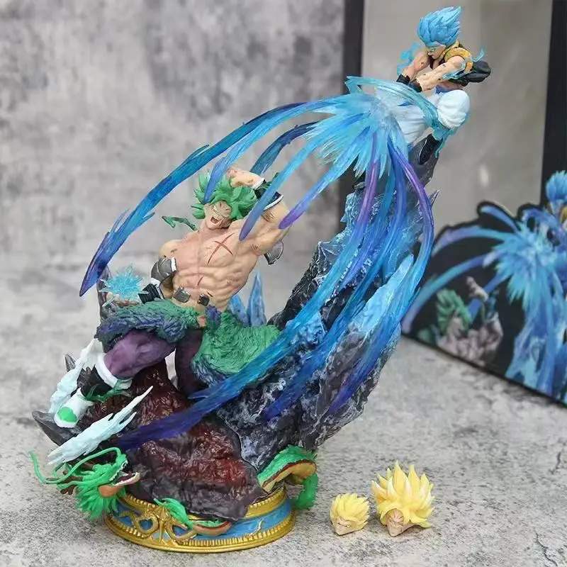 ドラゴンボール-フィギュア-シーン-ラリーレゾナンス-vs-ジータピーク-アニメモデルオーナメント、周囲の置物ギフト