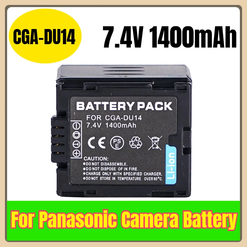

7.4V 1400mAh CGA-DU14 Camera Battery for Panasonic NV-GS28 GS500 GS27 GS328 GS50 VW-VBD070