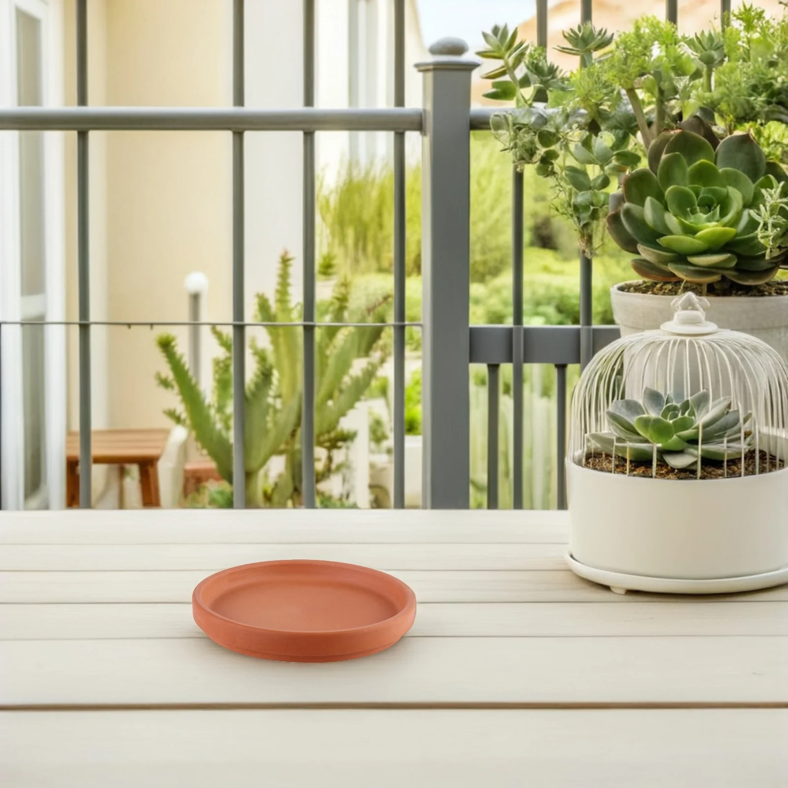 

5Pcs Plant Tray Pot with Drainage Saucer for Flowerpots Garden Decor Lightweight Planter Tray for Home Office Decoration