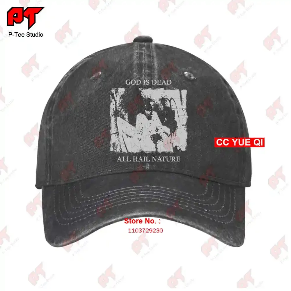 Begotten God Is Dead Distressed Black Metal Weird Nihilism Horror Movie Halloween Paranorma Baseball Caps Truck Cap PJRC