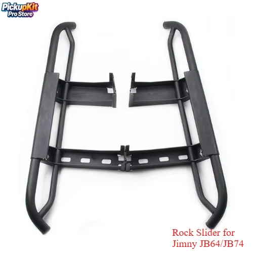 

Heavy‑Duty Steel Off‑Road Rock Slider Side Step for Jimny JB64/JB74 – Non‑slip Foot Pedal Running Board Nurf Bar