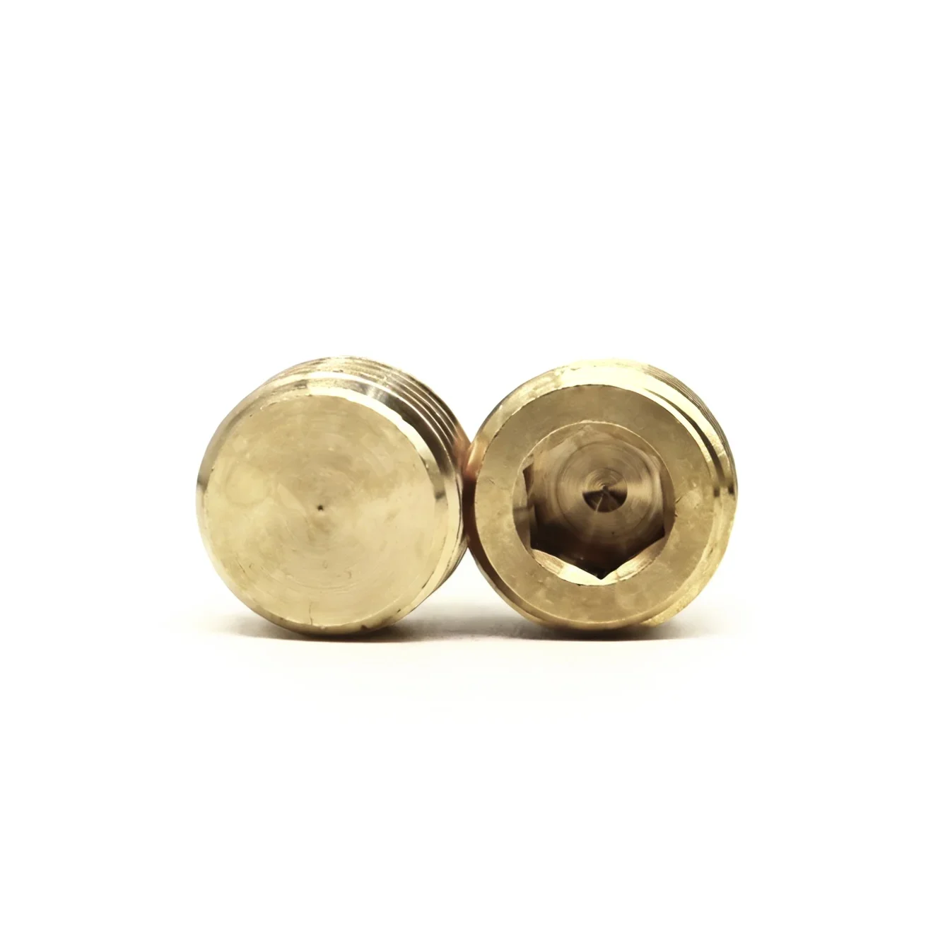 Customized Thickened Brass Hex Socket Plug, GB Standard BSPT 1/8" Pipe Thread Oil Stopper Screw for Mold Sealing