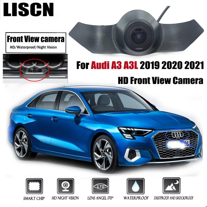 

Car Front View camera For Audi A3 A3L 2019 2020 2021 HD Night Vision waterproof Parking LOGO Front Camera