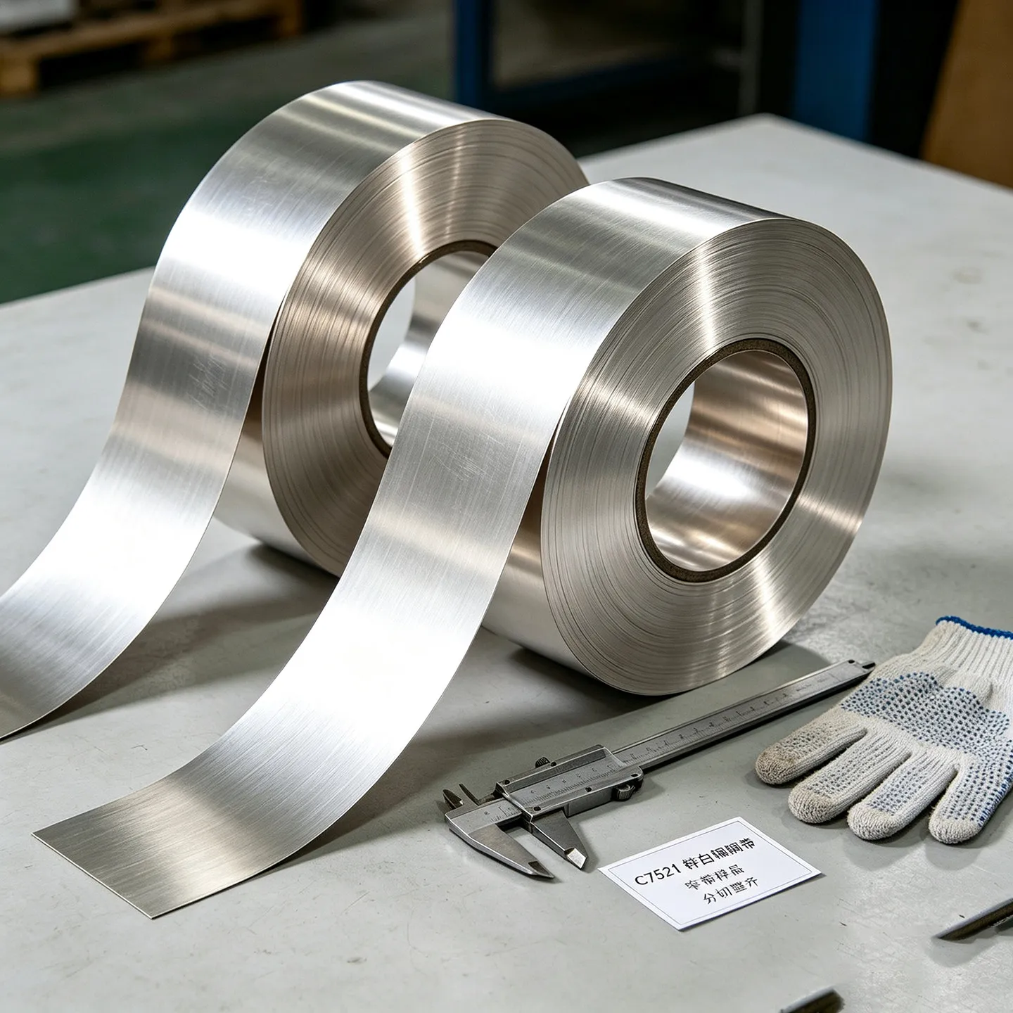 C7521 Nickel Copper Silver Strip with High Ductility and Corrosion Resistance 100cm Special Copper Brass