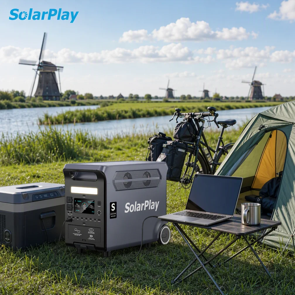 Batterie Lithium Fer Phosphate  3600W 3840Wh Generateur Solaire 20ms UPS 97% MPPT Camping Centrale Lectrique Portable