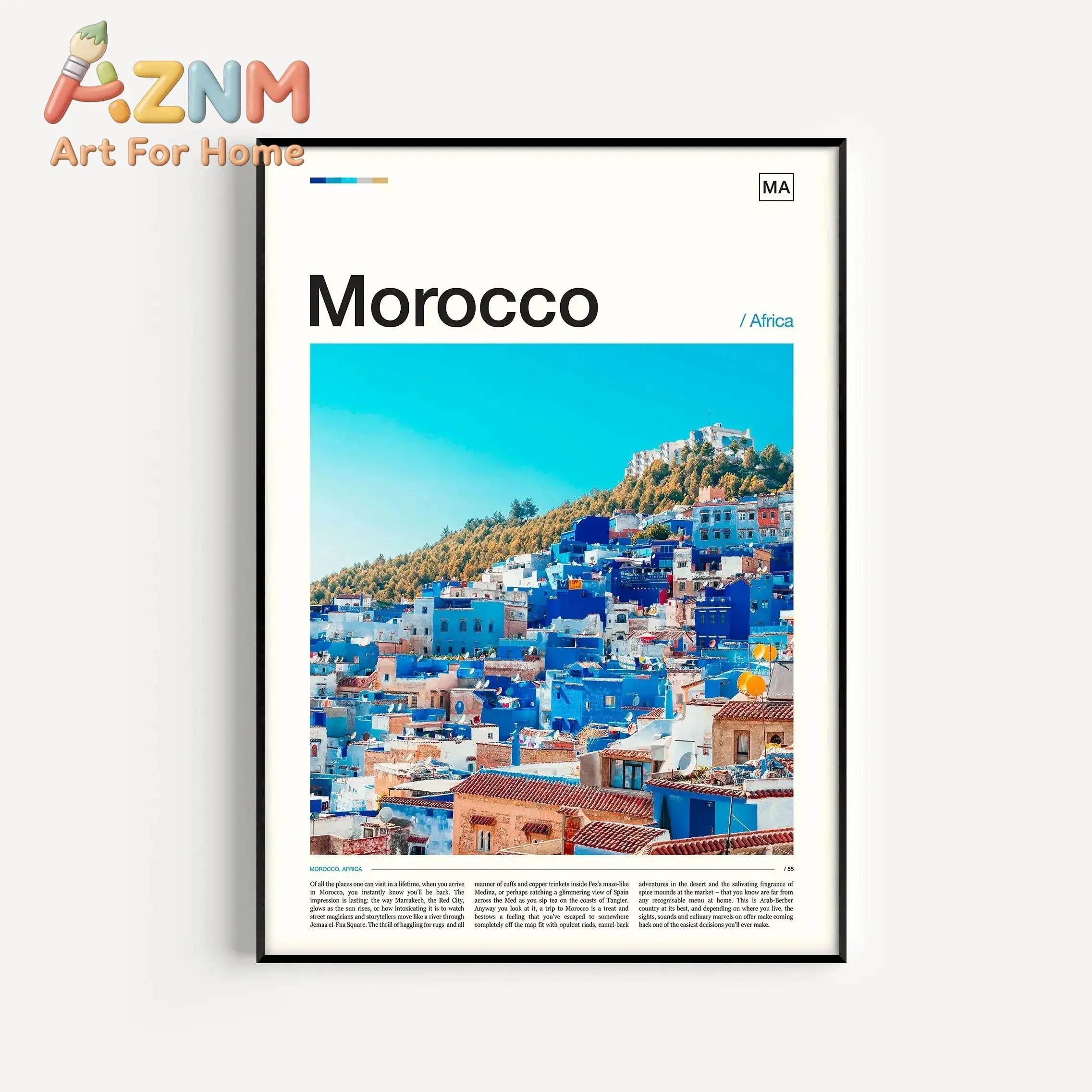 Stockholm Morocco Finland Print Posters Holiday Travel Tourism City Canvas Painting Wall Art Nordic for Living Room Home Decor