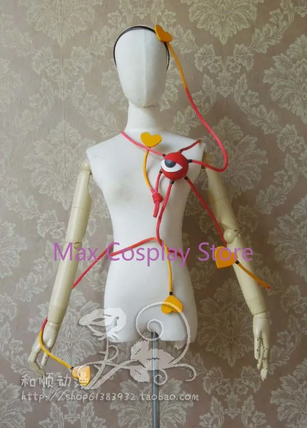 Max Cos Anime Touhou Project Komeiji Satori Cosplay Costume+eye Props Accessory Customized size